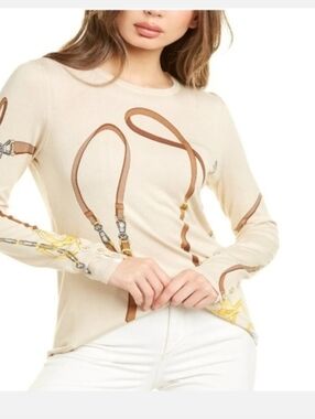 J. McLaughlin Lenny Sweater Chatham Canter Equestrian Cotton Modal Old Money L